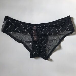 NWT Victoria’s secrets black low rise Hiphugger Sz XS